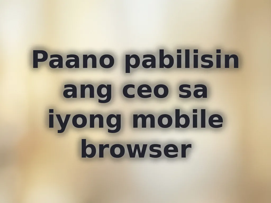Browser optimization